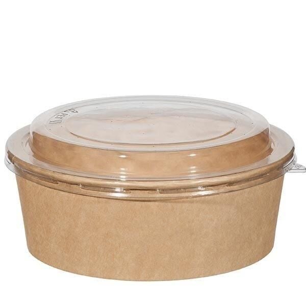 Karton Salata Kraft 1300cc kap+kapak