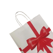 Kraft Burgu Saplı Çanta Fiyonklu 25x31x12cm