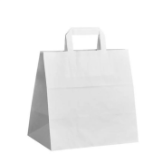 Kraft İçten Saplı Çanta 27x29x16 Beyaz