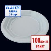 Plastik Tabak Büyük 21cm