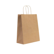 Kraft Burgu Saplı Çanta 20x22x10cm