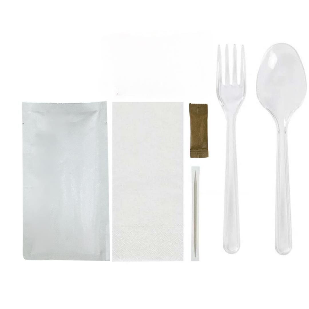 6'lı Lüx Çatal - Kaşık Set Şeffaf