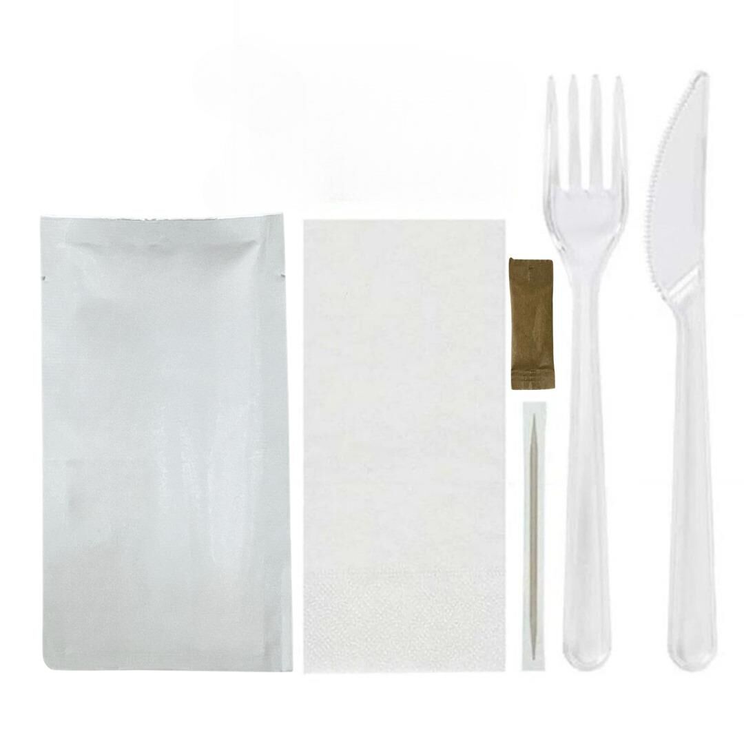 6'lı Lüx Çatal - Bıçak Set Şeffaf