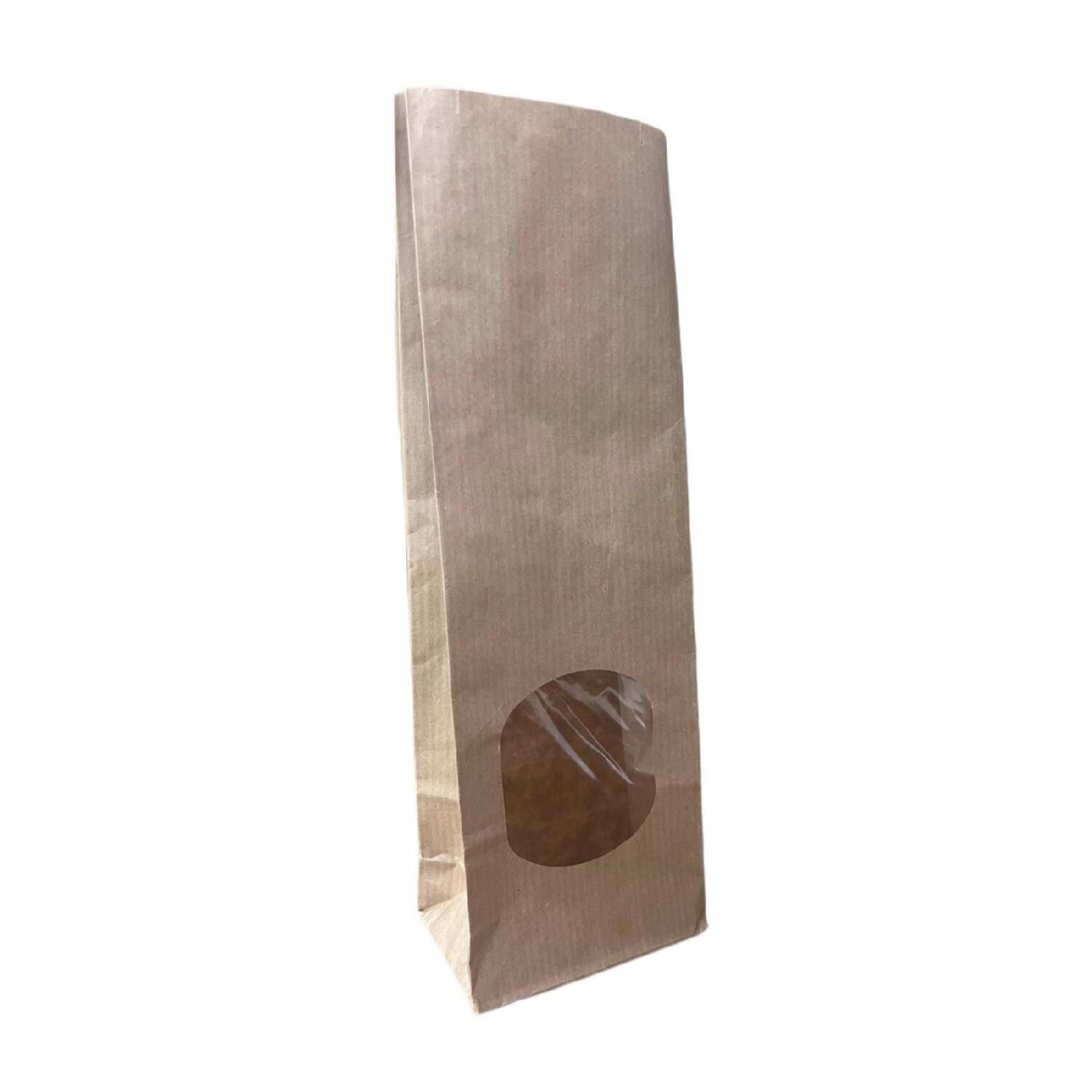 Kraft Pencereli Dipli Torba M-8x25x5cm