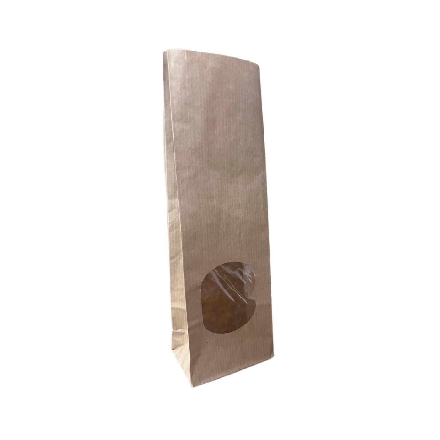 Kraft Pencereli Dipli Torba S-7x20,5x4cm