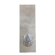 Kraft Pencereli Dipli Torba S-7x20,5x4cm
