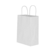 Beyaz Kraft Kağıt Çanta 18x24x8cm
