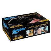 Çok Amaçlı Siyah Nitril Eldiven Medium 100adet