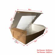 Lunch Box Kutusu 15x18x6cm (9x10cm Pencereli)