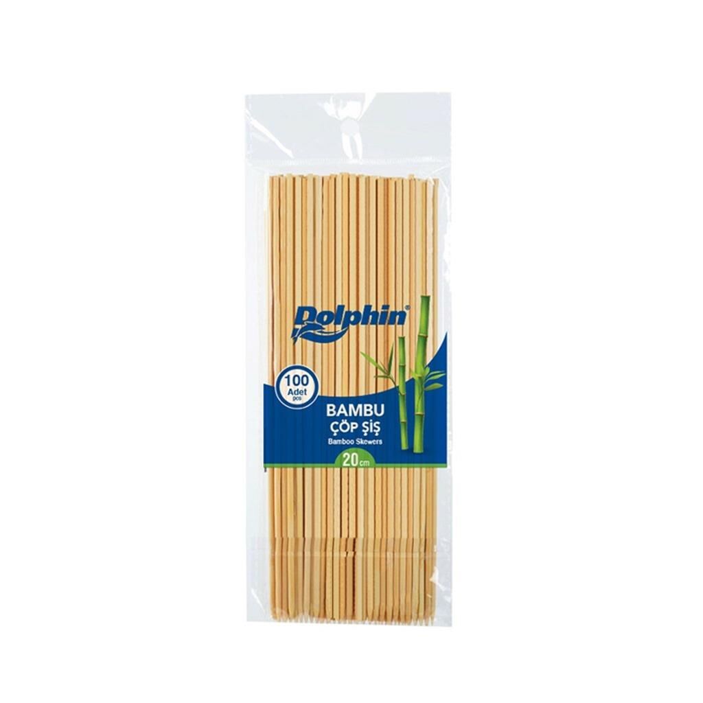 Bambu Çöp Şiş 20cm 100 adetli paket