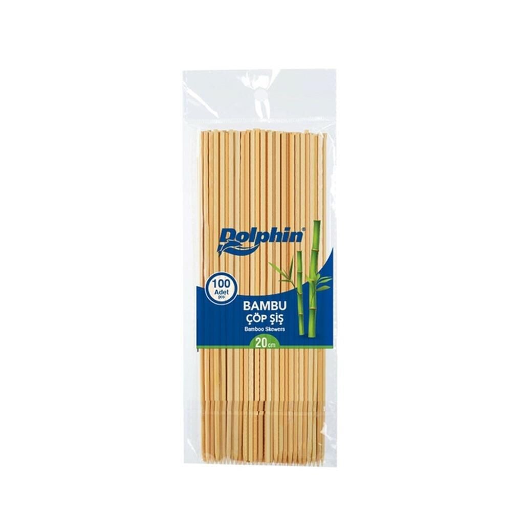 Bambu Çöp Şiş 20cm 100 adetli paket