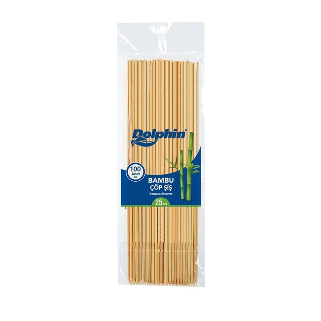 Bambu Çöp Şiş 25cm 100 adetli paket
