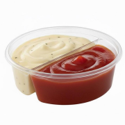 Plastik Sos Kabı 50cc 2 Bölmeli