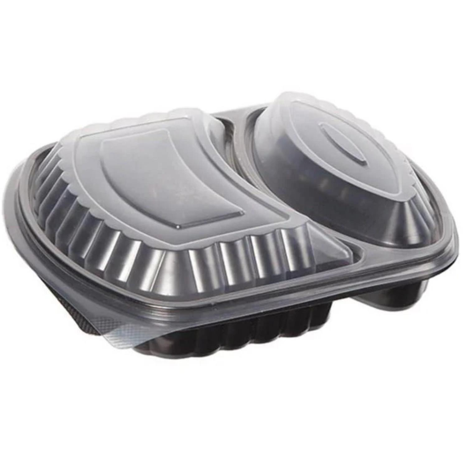 Plastik 2 Bölmeli Menü Kabı(Sıcağa Dayanıklı)