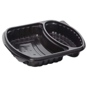 Plastik 2 Bölmeli Menü Kabı(Sıcağa Dayanıklı)