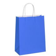 Kraft Burgu Saplı Çanta Lacivert 25x31x12cm
