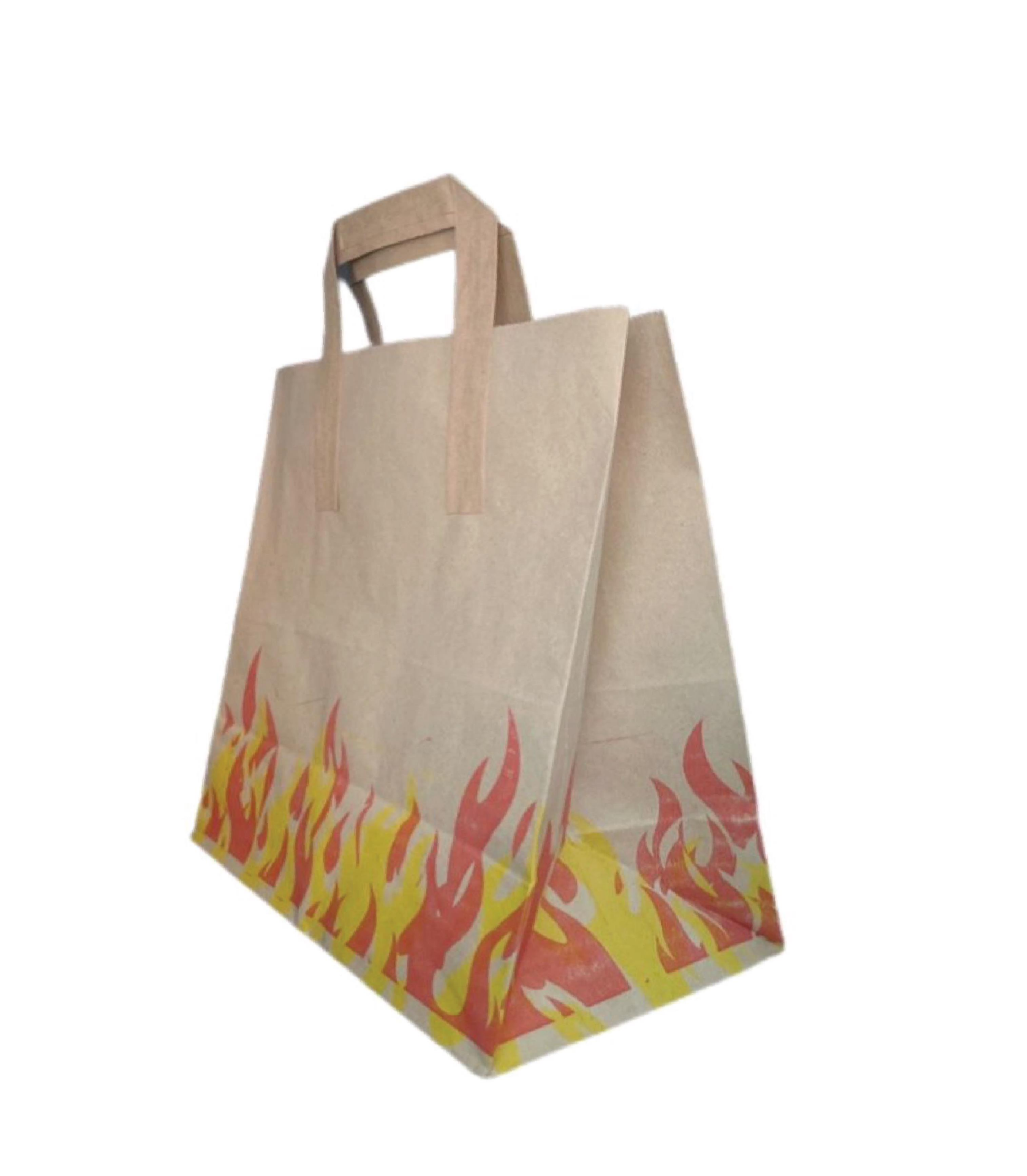 Alev Desenli Kağıt Çanta 25x28x14cm