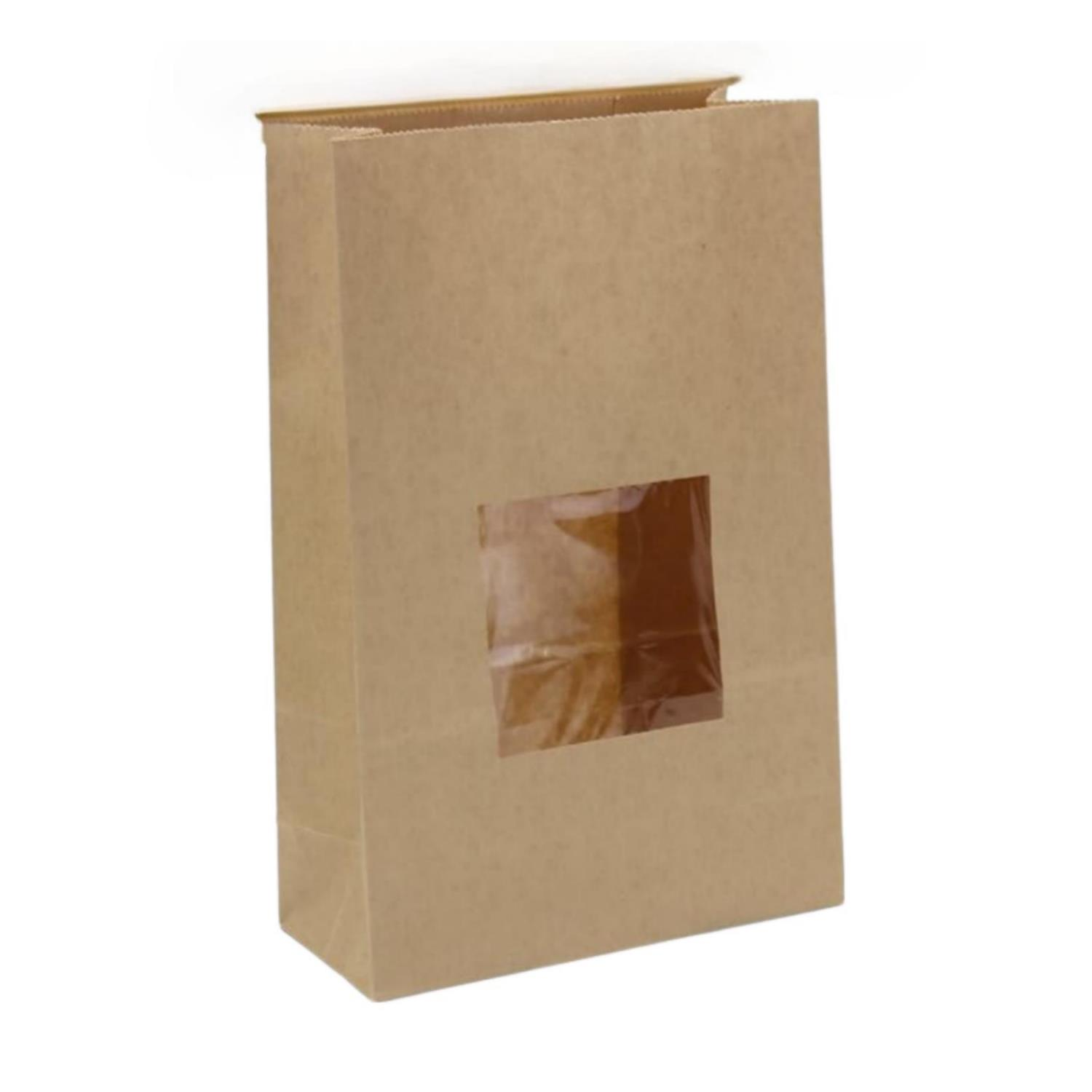Pencereli Kraft Dipli Poşet 15x19x7,5cm
