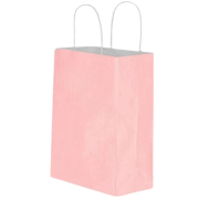 Burgu Saplı Açık Pembe Kağıt Çanta 32x40x12cm
