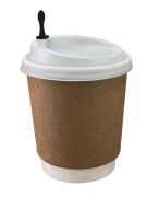 Karton Bardak Kapak Tıkacı Siyah 11cm 1000 adet