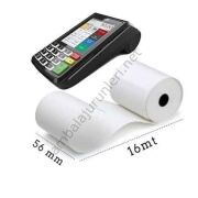 56mm×16mt Termal Yazar Kasa Pos Rulosu (TAM METRAJ 16mt) 10 Adet