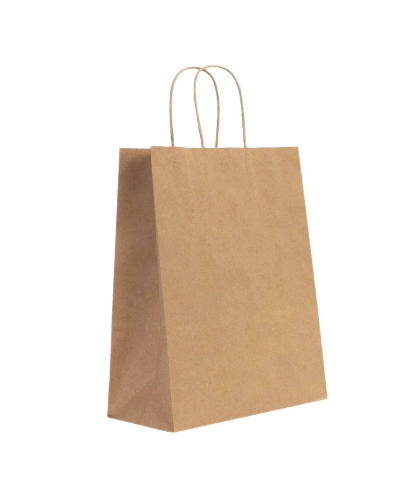 Kraft Burgu Saplı Çanta 25x30x14cm