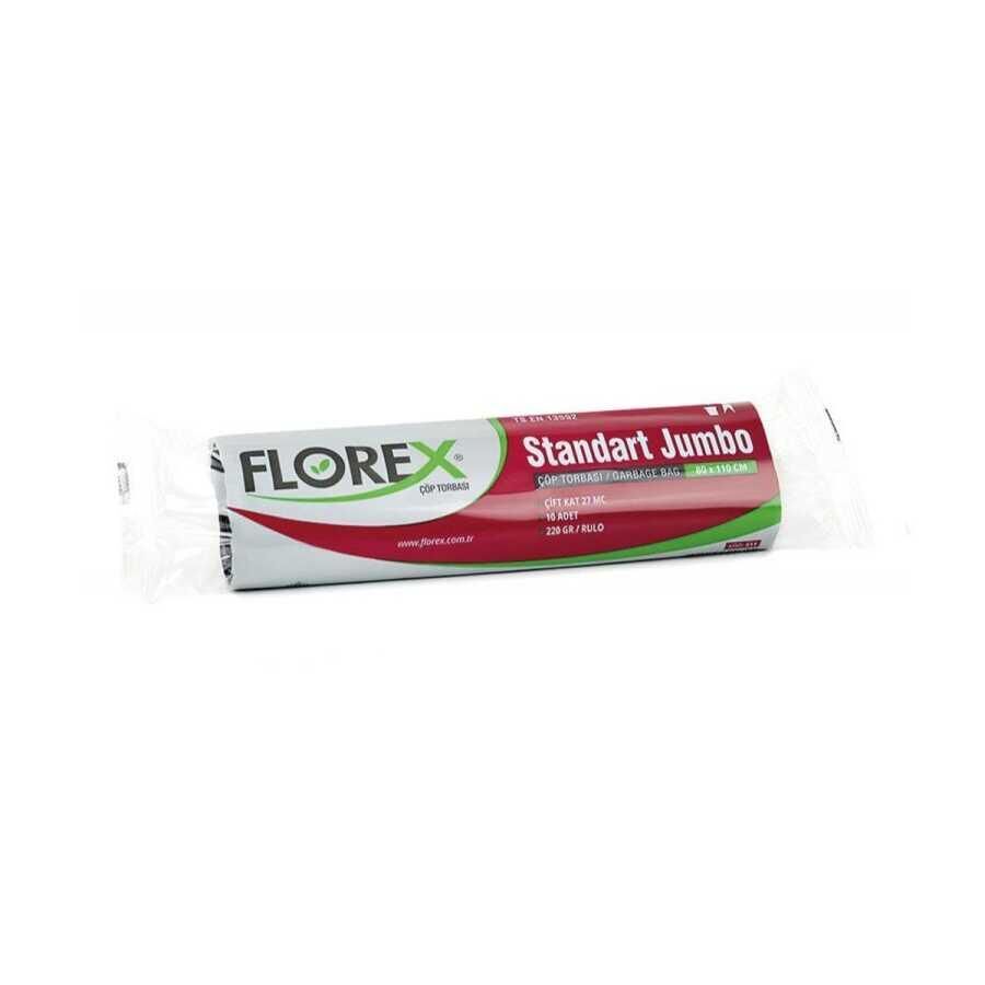 Florex Standart Jumbo Boy Siyah Çöp Torbası 80x110 cm - 200 gr