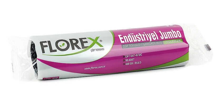 Florex End Jumbo Boy Siyah Çöp Torbası 80x110 cm - 400gr
