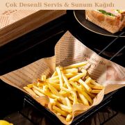 100 Adet Kendinden Desenli Yağlı Kağıt