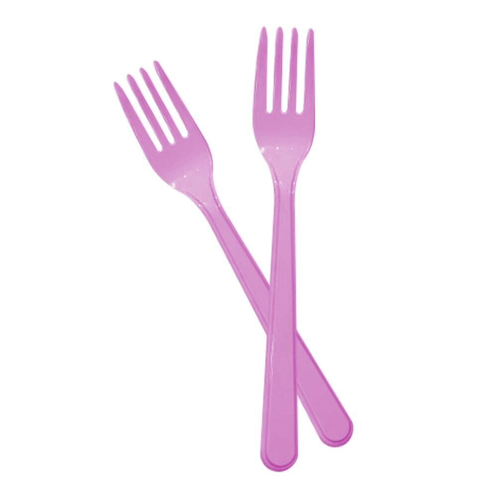 Plastik Çatal Pembe Lüx 25 adet