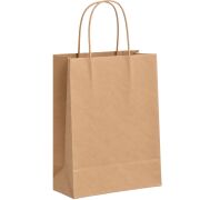 Burgu Saplı Kraft Kağıt Çanta 25x31x12cm