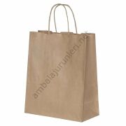Burgu Saplı Kraft Kağıt Çanta 31x40x23cm