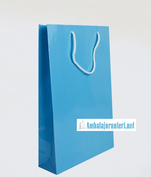 Karton Çanta Mavi 26*38cm