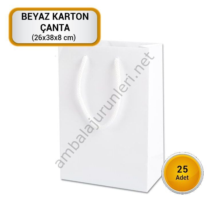 Karton Çanta Beyaz