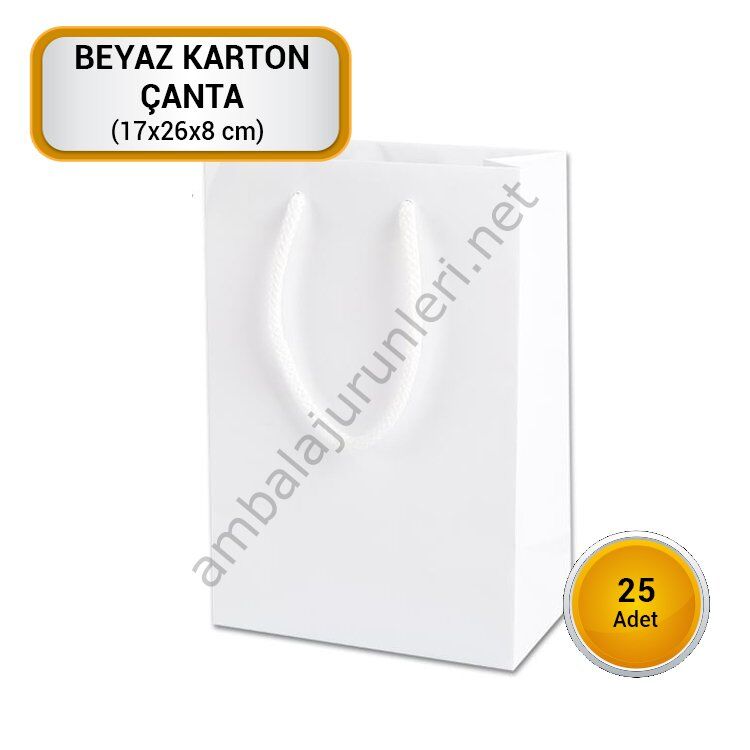 Karton Çanta Beyaz