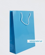 Karton Çanta Mavi 17*26cm