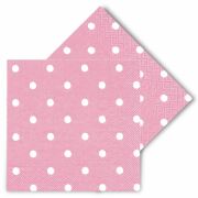 Pembe Puantiyeli Peçete 33x33cm