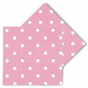Pembe Puantiyeli Peçete 33x33cm