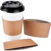 8-9-12 Oz Karton Bardak Sıcak İçecek Kapağı Siyah