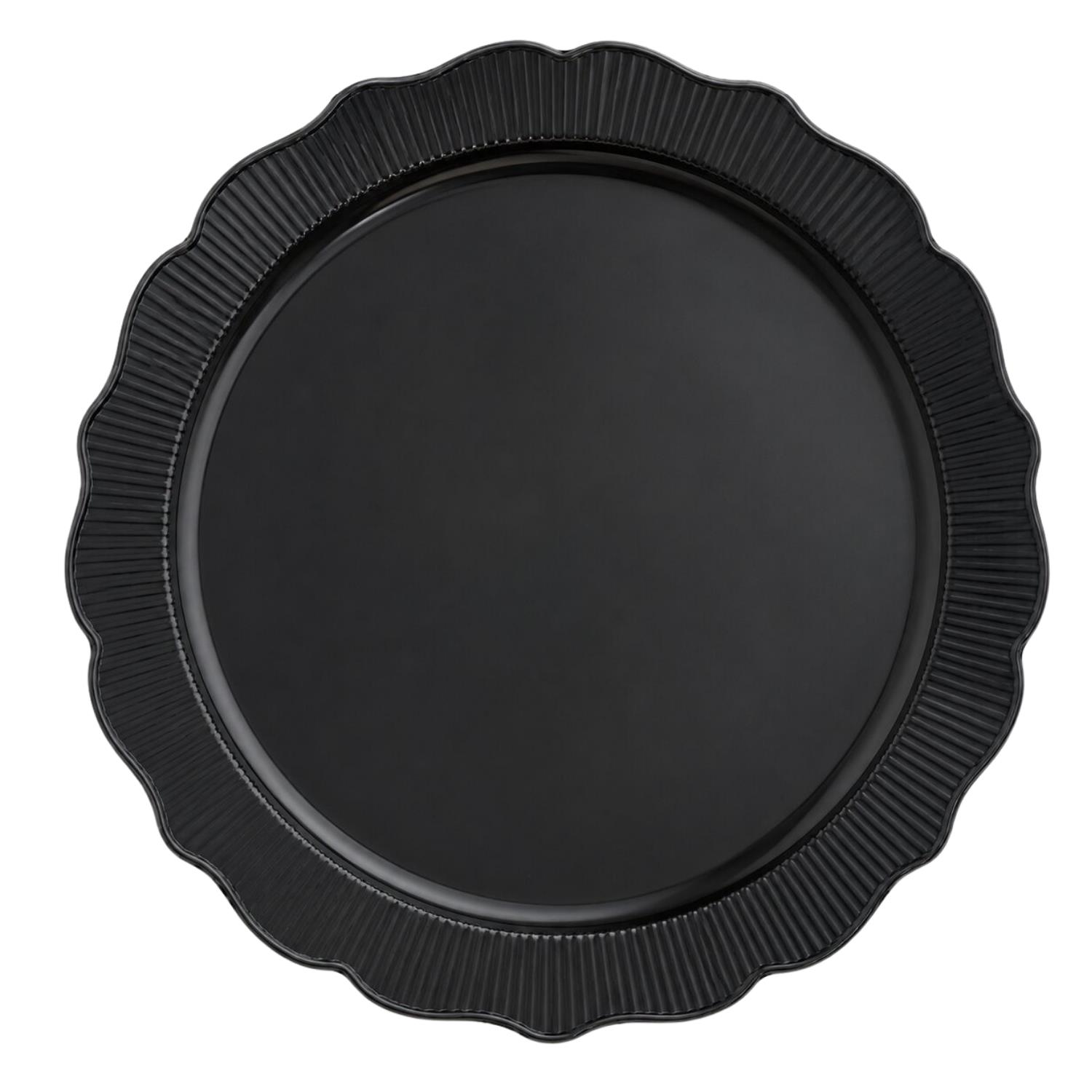 Plastik Tabak Siyah 26cm 6'lı