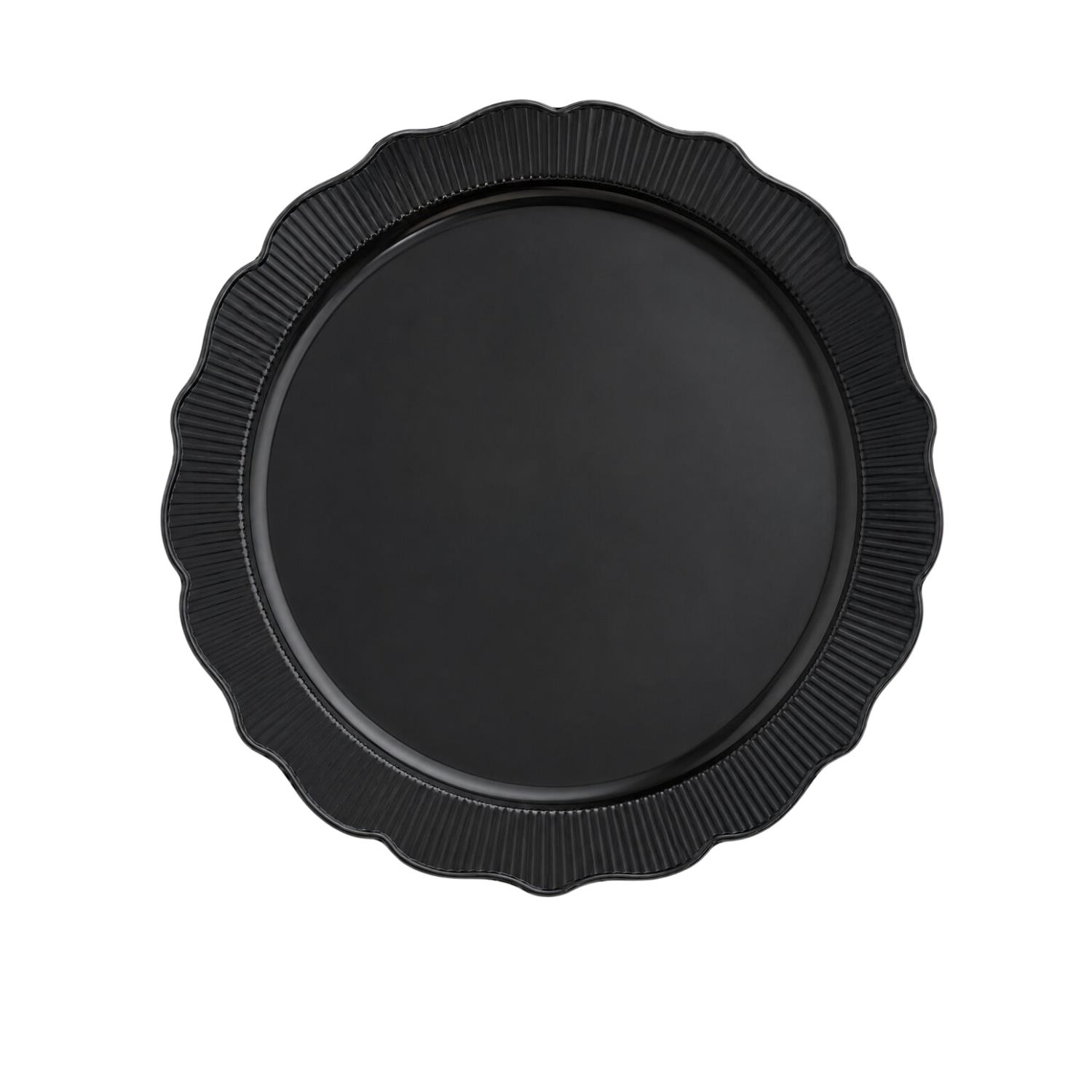Plastik Tabak Siyah 18cm 6'lı