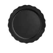 Plastik Tabak Siyah 18cm 6'lı