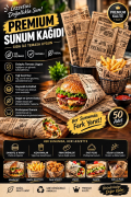 Kendinden Desenli Yağlı Kağıt | 50 Adet Vintage Ga