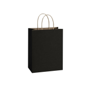 Kraft Burgu Saplı Çanta Esmer Siyah 20x24x10cm