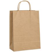 Burgu Saplı Kraft Kağıt Çanta 32x40x12cm