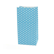 Hediyelik Mini Kağıt Poşet Mavi Puantiyeli 50 adet