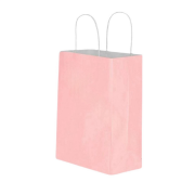 Kraft Burgu Saplı Çanta Pembe 25x31x12cm