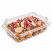 Plastik Waffle Kabı - Kurabiye Kabı 500ml
