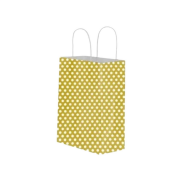 Burgu Saplı Gold Puantiyeli Çanta 18x24x8cm