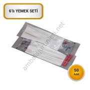 6 lı Yemek Seti Çatal Bıçak 50 adet